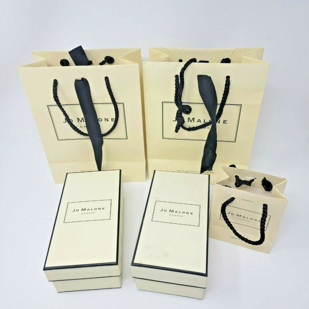 Joe Malone Gift Boxes & Bags w/ Ribbons (Empty - Packaging Only)